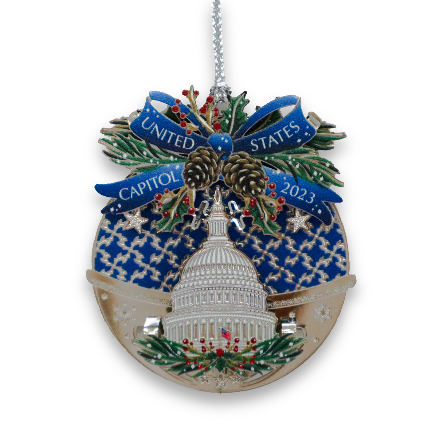 2023 US Capitol Etched Bulb Ornament - United States Capitol Historical Society Gift Shop