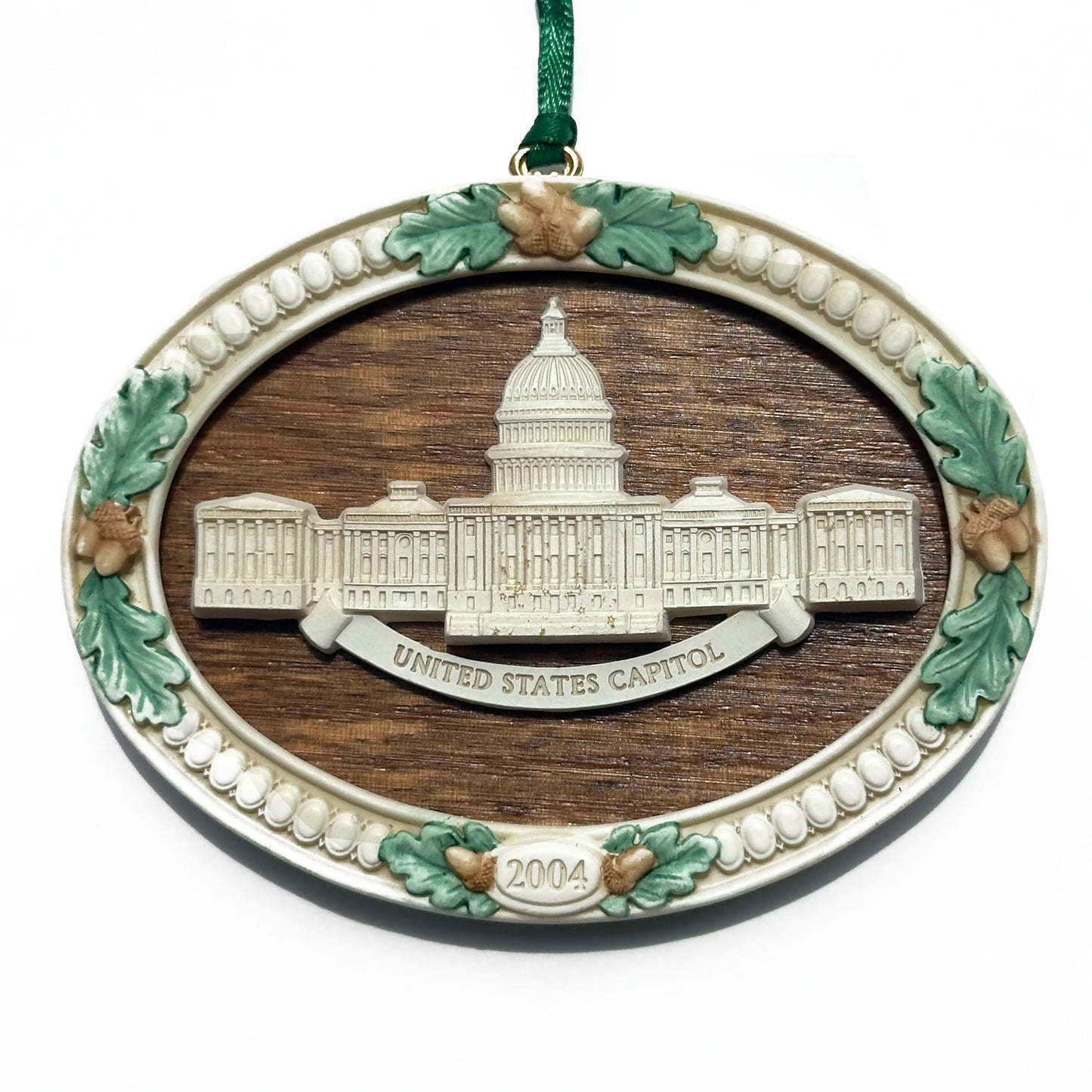 2004 Wooden Building Ornament - United States Capitol Historical Society Gift Shop