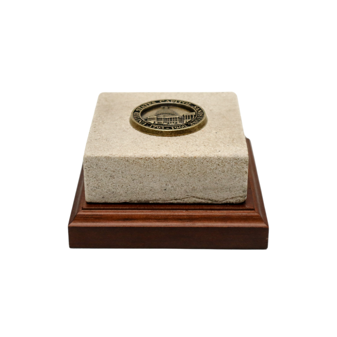 Sandstone Paperweight With Base - United States Capitol Historical Society Gift Shop