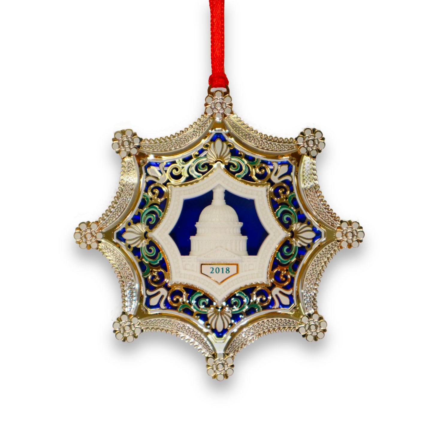 2018 Marble Snowflake Ornament - United States Capitol Historical Society Gift Shop