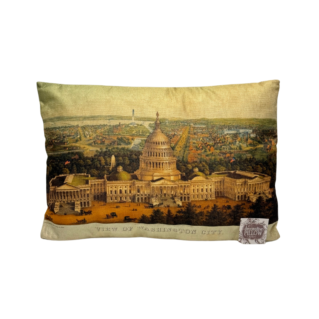 Kiplinger Linen Pillow - United States Capitol Historical Society Gift Shop