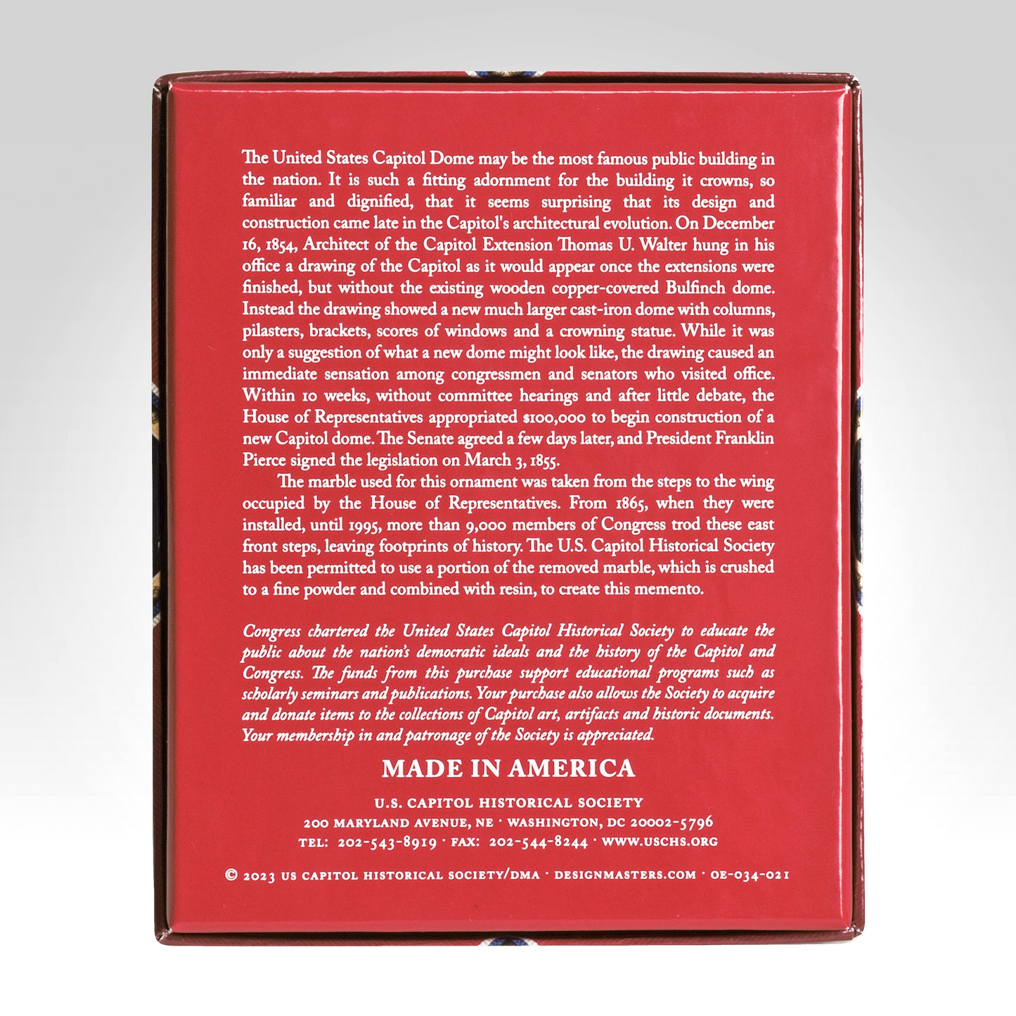 2023 Annual Marble Ornament - United States Capitol Historical Society Gift Shop