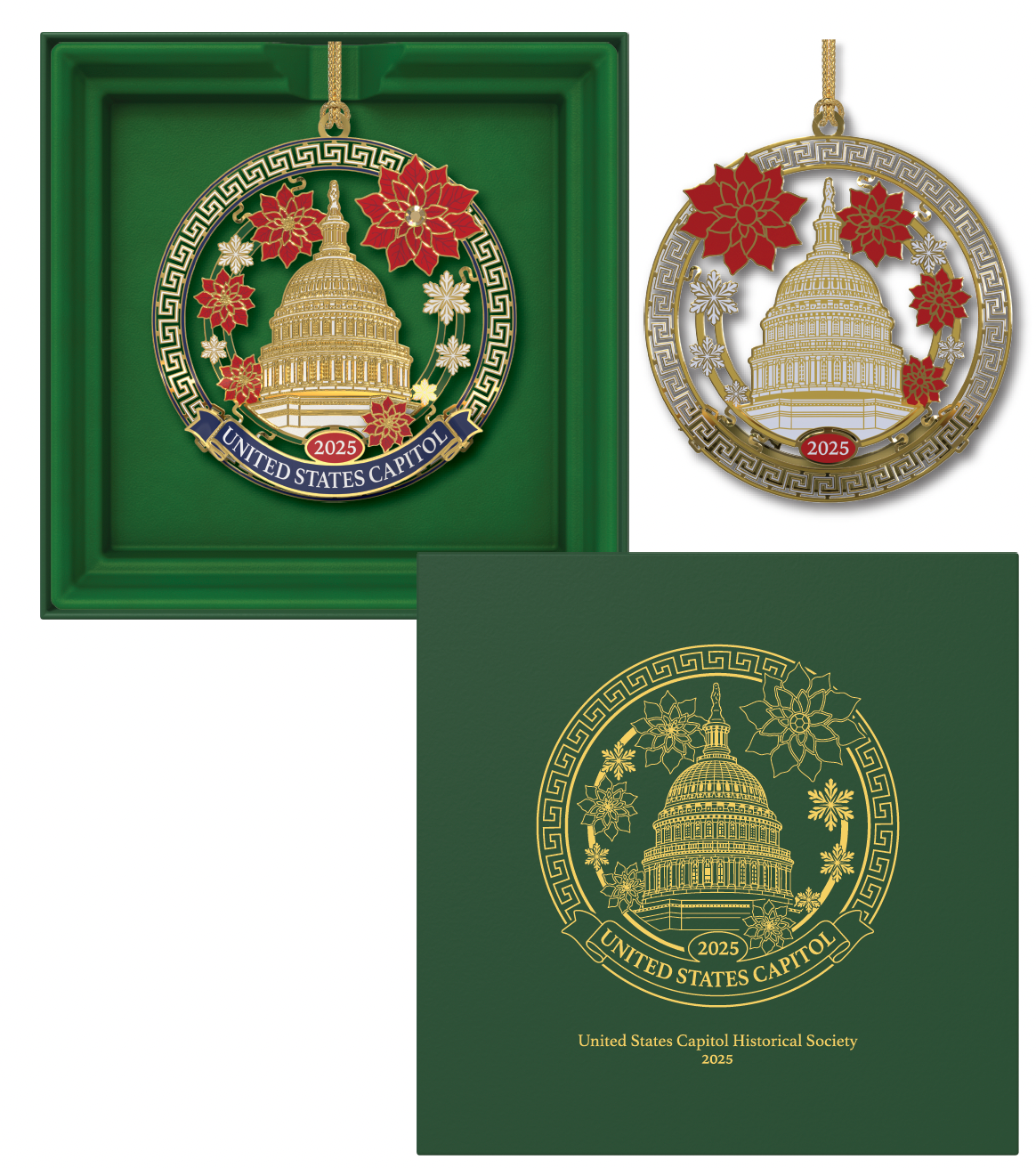 2025 US Capitol Jeweled Ornament - United States Capitol Historical Society Gift Shop