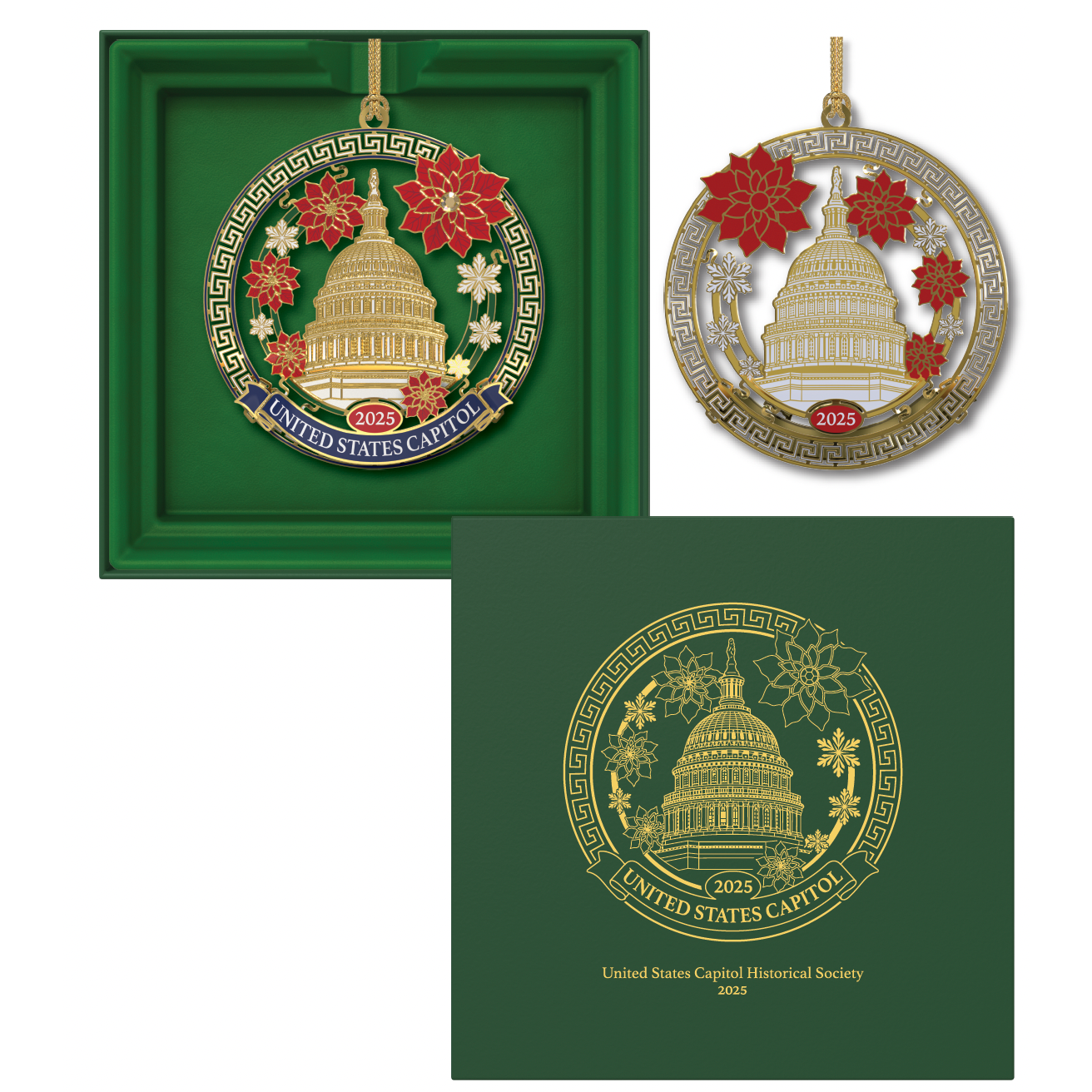 2025 US Capitol Jeweled Ornament - United States Capitol Historical Society Gift Shop