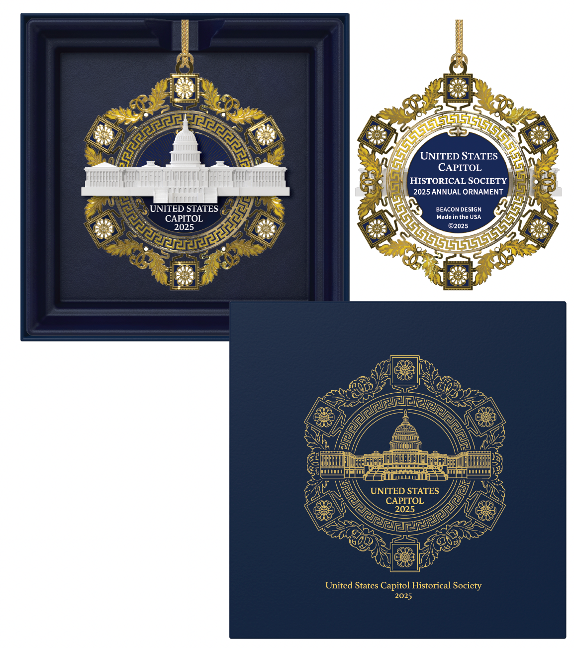 2025 US Capitol Marble Ornament - United States Capitol Historical Society Gift Shop