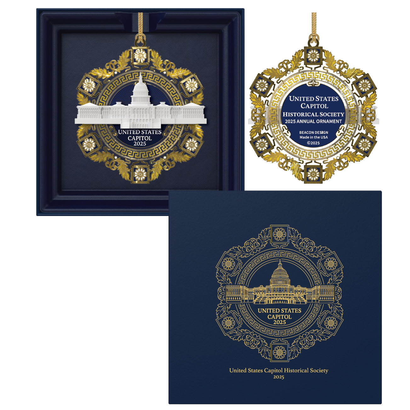 2025 US Capitol Marble Ornament - United States Capitol Historical Society Gift Shop