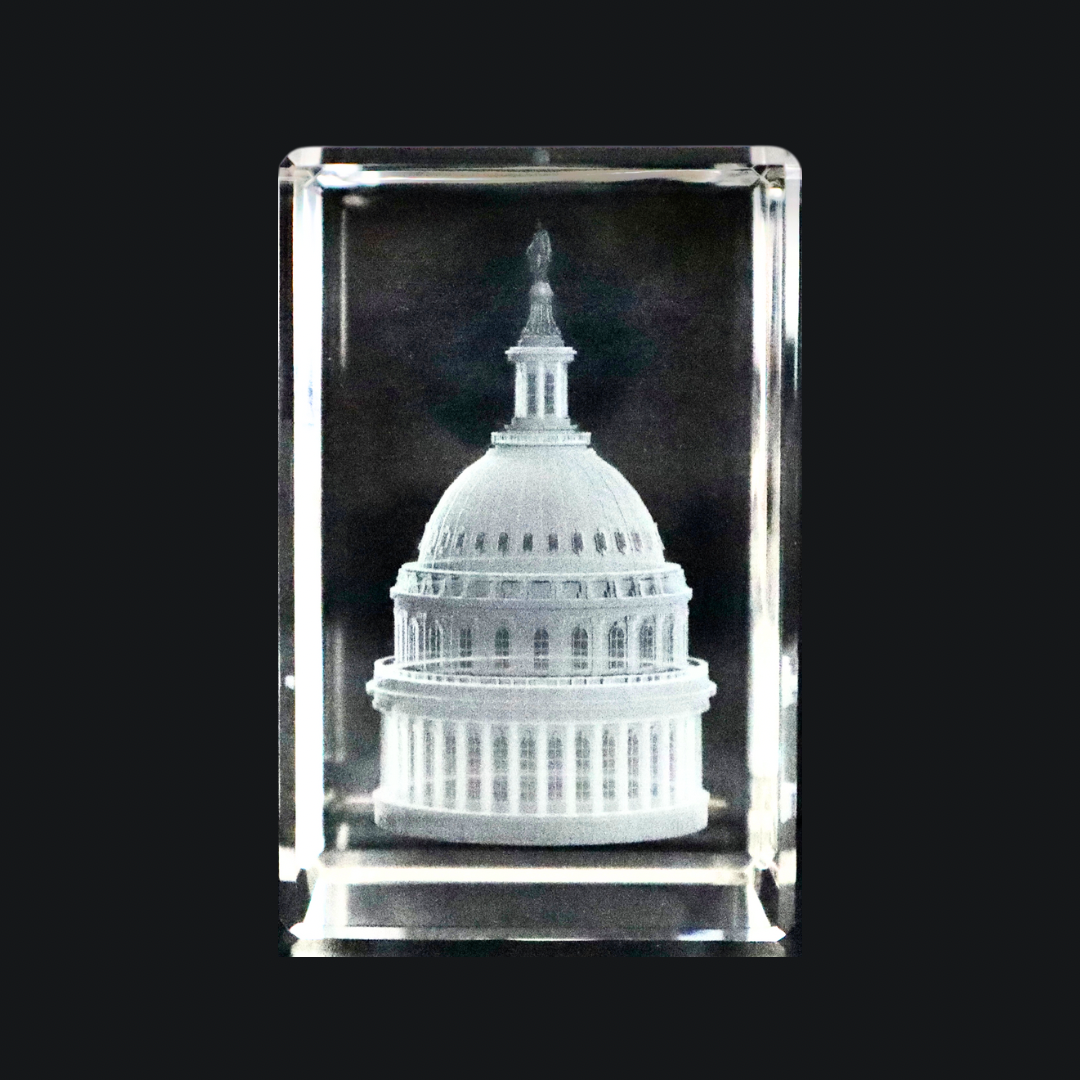 Crystal Capitol Dome Paperweight - United States Capitol Historical Society Gift Shop