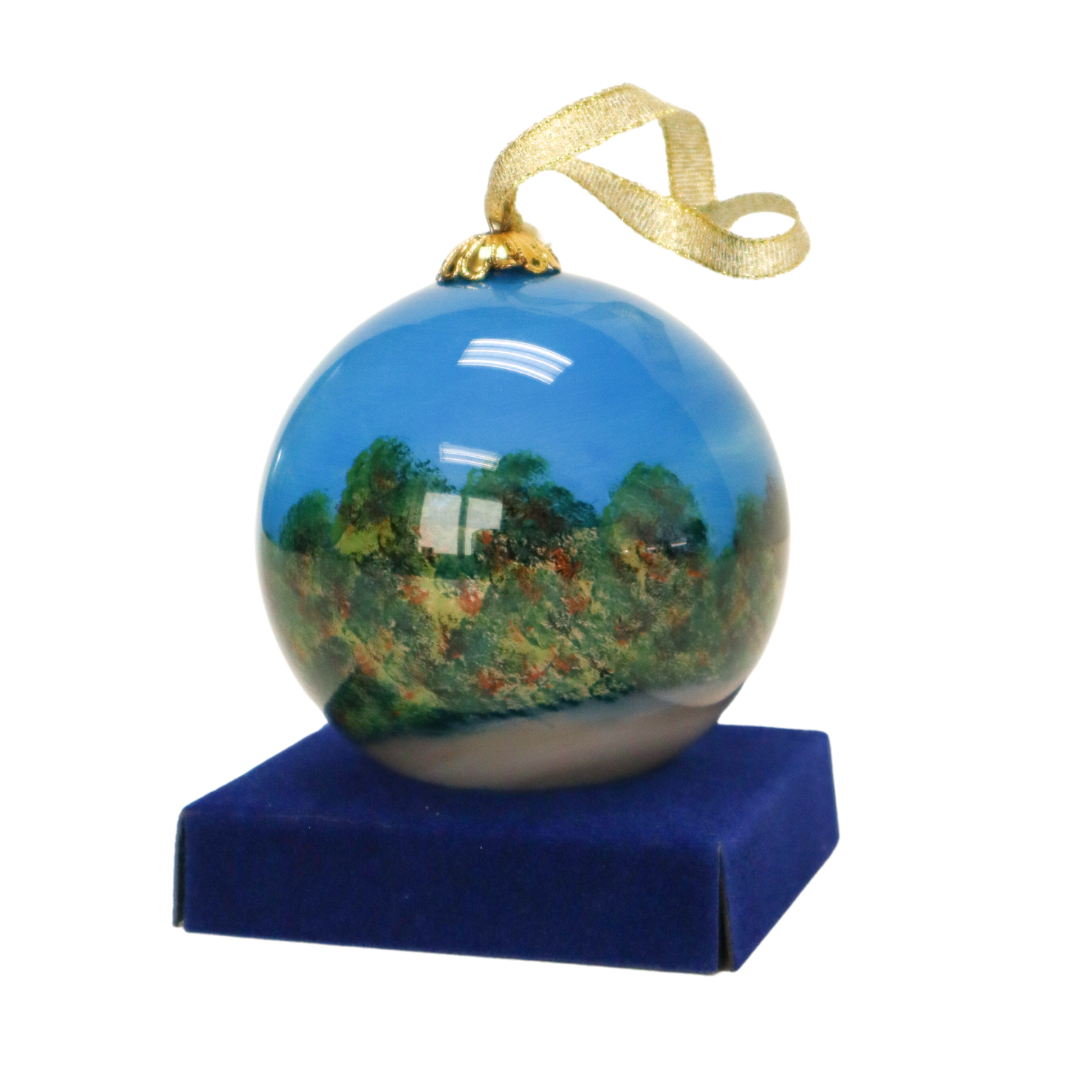 Capitol Inside-Painted Glass Ornament