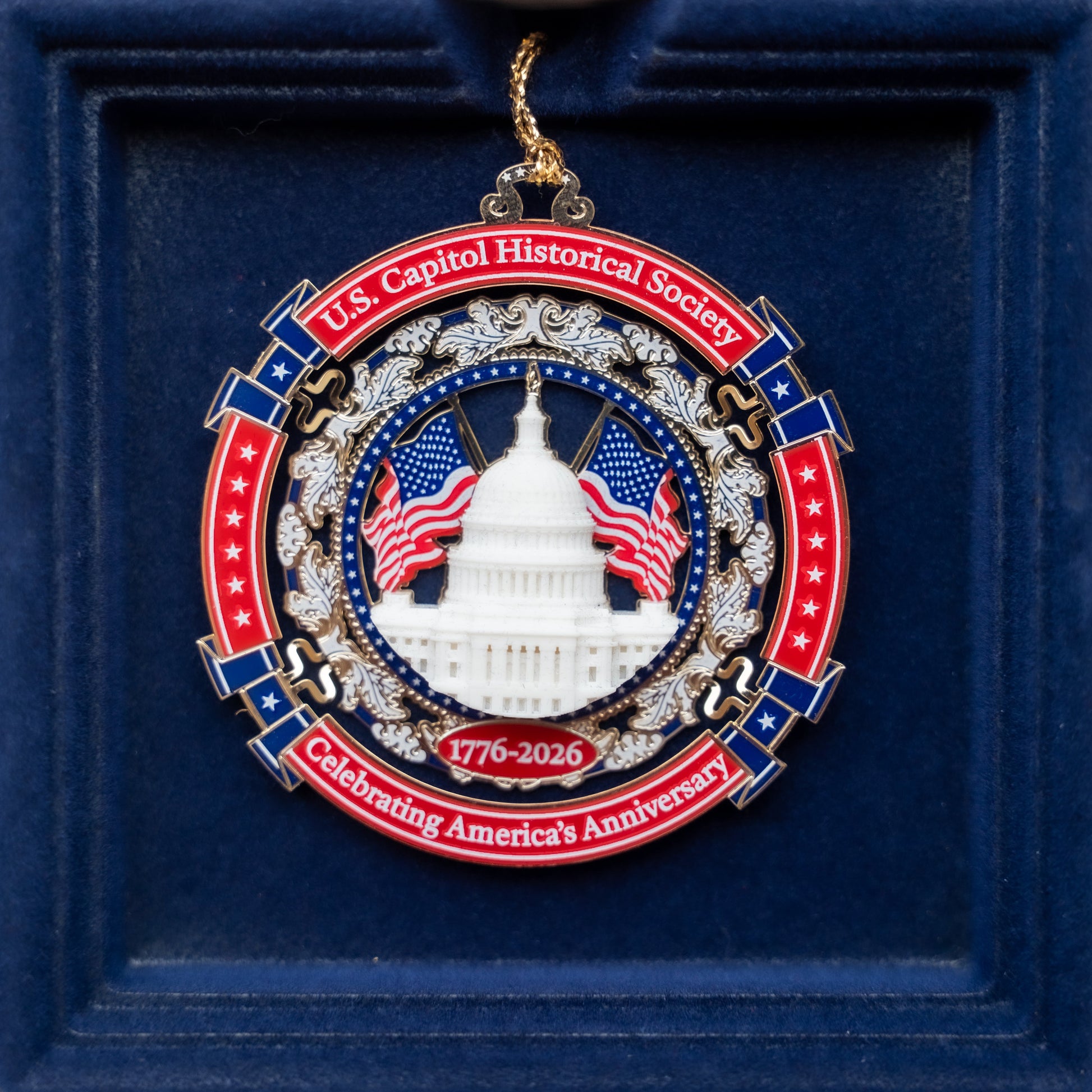 USCHS America 250 Commemorative Marble Ornament - United States Capitol Historical Society Gift Shop
