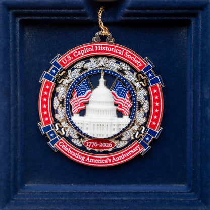 USCHS America 250 Commemorative Marble Ornament - United States Capitol Historical Society Gift Shop