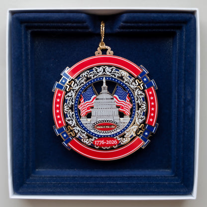 USCHS America 250 Commemorative Marble Ornament - United States Capitol Historical Society Gift Shop