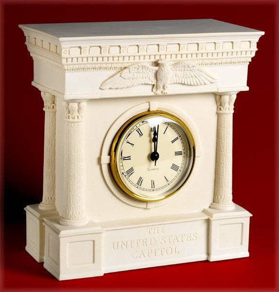 Capitol Architecture Inspired Mantle Clock