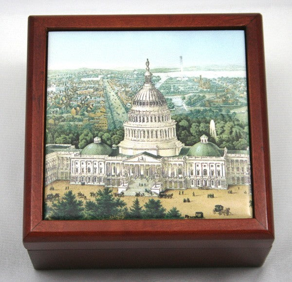 Capitol Wood Tile Jewelry Box