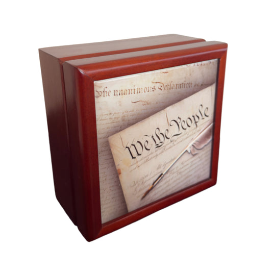 Constitution Wood Tile Jewelry Box - United States Capitol Historical Society Gift Shop