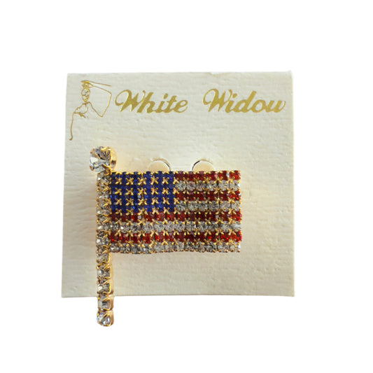 Gold Flag Brooch - United States Capitol Historical Society Gift Shop