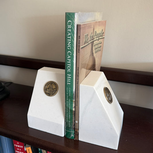 Marble Block Bookends