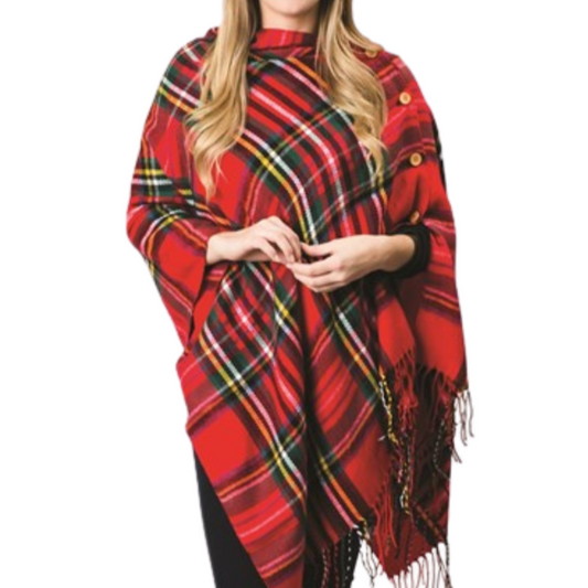 3-in-1 Plaid Wrap