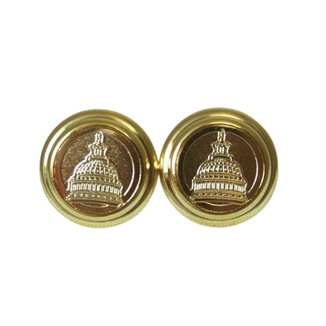 Gold Etched Capitol Cufflinks - United States Capitol Historical Society Gift Shop