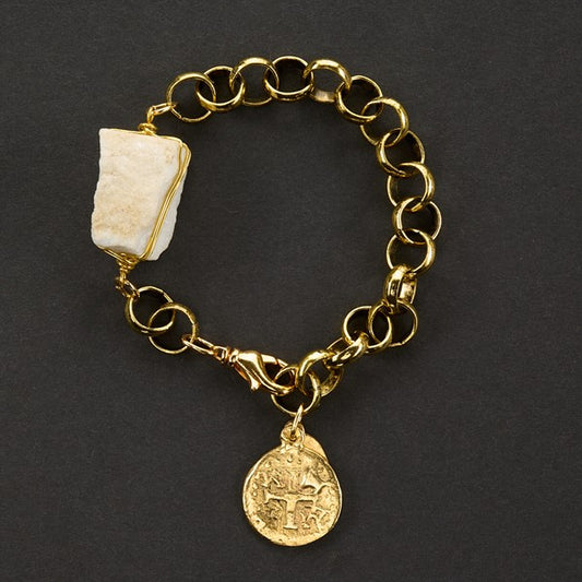 Sympathy Bracelet Featuring Authentic U.S. Capitol Marble Stone