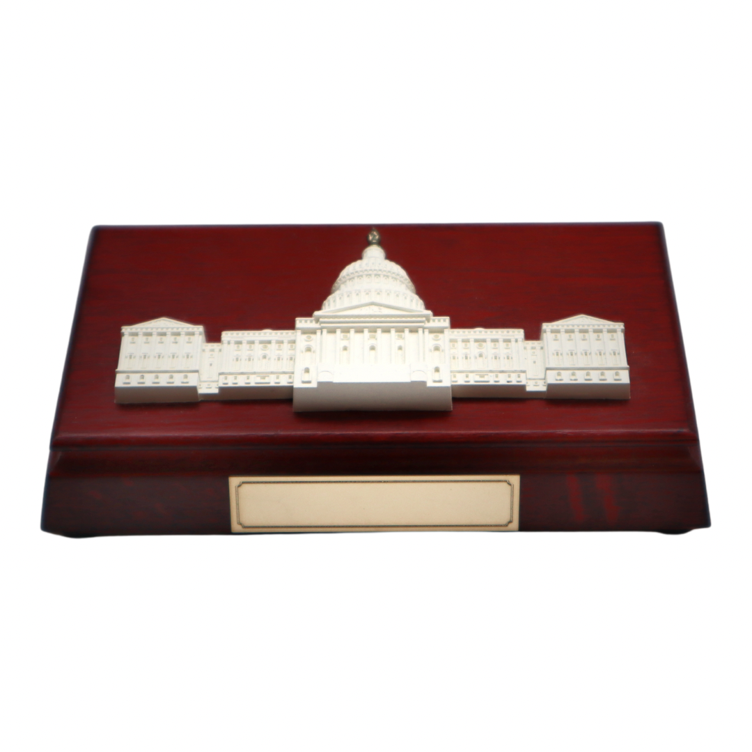 Marble and Wood Capitol Paperweight - United States Capitol Historical Society Gift Shop