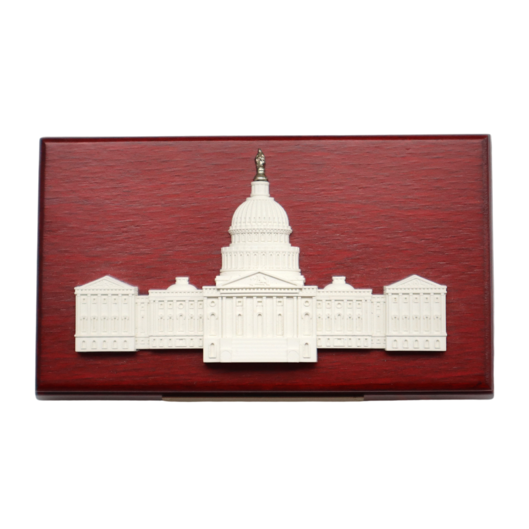 Marble and Wood Capitol Paperweight - United States Capitol Historical Society Gift Shop