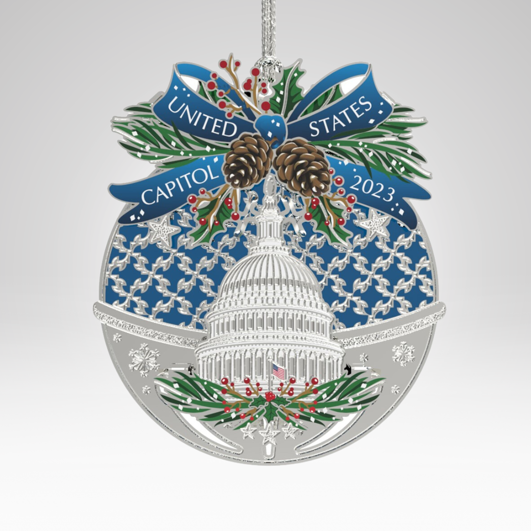 2023 US Capitol Etched Bulb Ornament