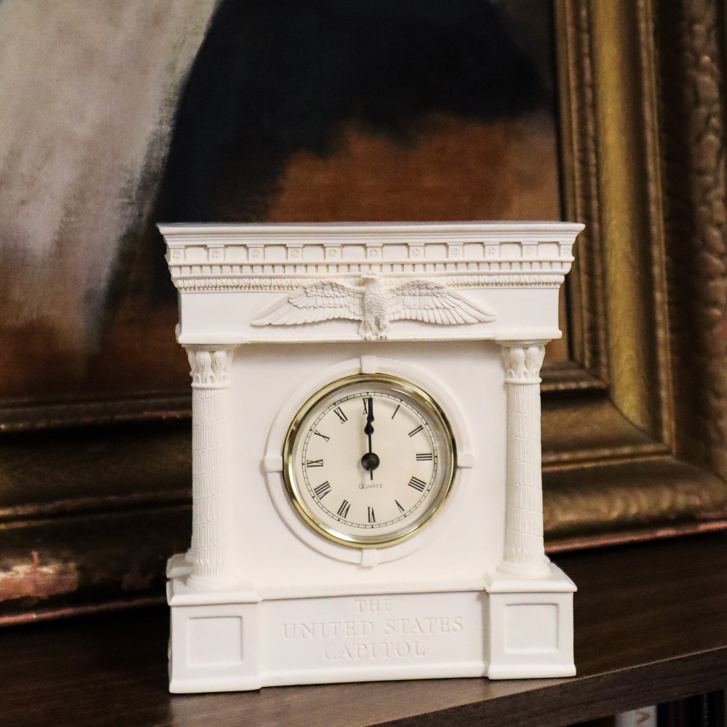Capitol Architecture Inspired Mantle Clock - United States Capitol Historical Society Gift Shop