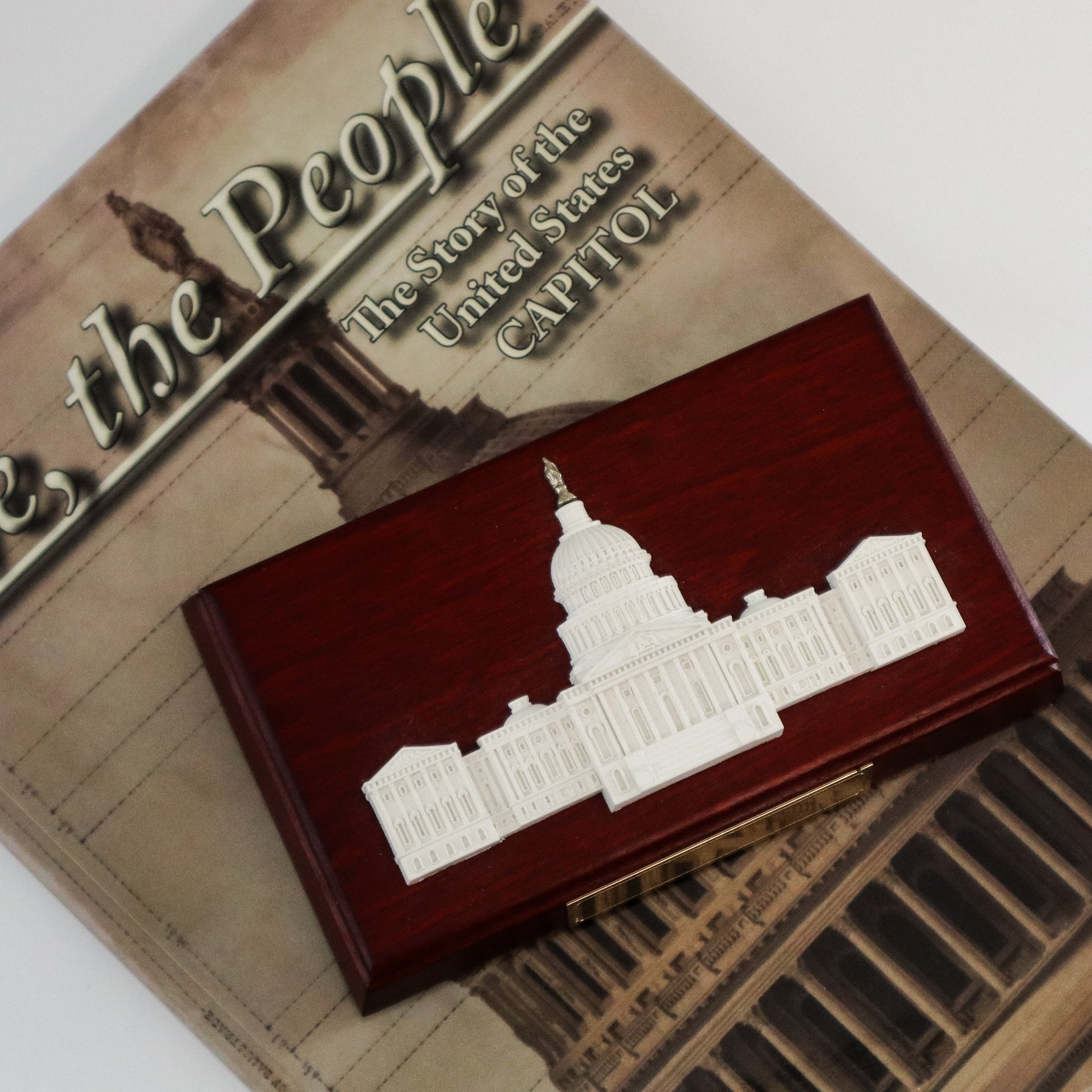 Marble and Wood Capitol Paperweight - United States Capitol Historical Society Gift Shop